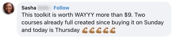 Customer testimonial